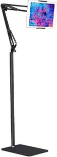 BROLAVIYA Tripod Floor Stand for 4'-10.2' Diagonal inch, with Gooseneck Clip Lazy Arm Bracket for Both Mobiles and Tablets for Bedroom, Office, Kitchen Tripod