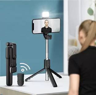 Infinite Digital Selfie Stick with Led Fill Light 104cm Extendable Selfie Stick_3 Tripod