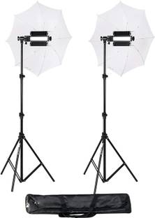 WON Porta Kit with Pair of 9 feet Light Stands, Porta Lights, Umbrellas for Video Tripod