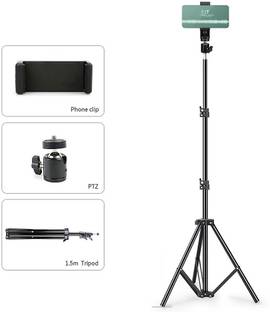 Speeqo Heavy 6 Feet Portable Adjustable Tripod Stand, Rotating Ball Head Mobile Monopod Tripod, Tripod Bracket, Tripod Ball Head, Monopod, Tripod Kit
