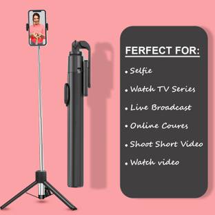 Mobtude Super Long Extendable in-Built Tripod SelfieStick and Detachable Wireless Remote Tripod