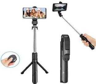 HIFY High Quality Selfie stick | Tablet Tripod | 3in1 Selfie Stick multi-function Wireless Bluetooth | Tripod | XT-02 Selfie Stick with Remote & Coller Mic Shutter 360 Rotate Extendable Handheld Foldable Mini Tripod Stand Foldable | Bluetooth shutter for Smartphones Professional Remote Control Selfie Stick Monopod 3 Axis Gimbal Tripod, Monopod