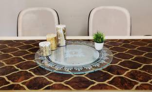 Easyroot Rotating Serving Tray for Dining Table-21 inch Clear Trivet