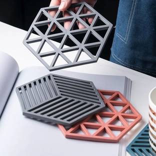 Arxon Trivet Mats,4 Pack Silicone Table Mats Heat Resistant Hot Pans Non-Slip Pot MAT Trivet