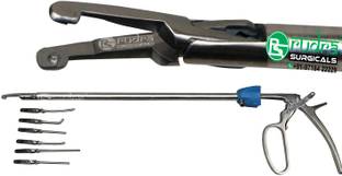 RUDRA SURGICALS WITH DEVICE Laparoscopic Bulldog Clamp With Clips 6 10MM Trocar