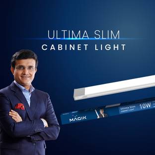 Magik Ultima Slim Cabinet Light 1 Ft | Warm White (3000K) | 5 Watt | Aluminium case 5 W 30 cm Tube Light
