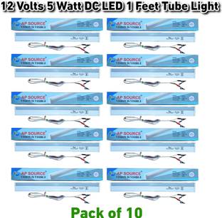 AP Source 5 WATT 12 VOLT DC LED TUBELIGHT PACK OF 10 5 W 8 cm Tube Light