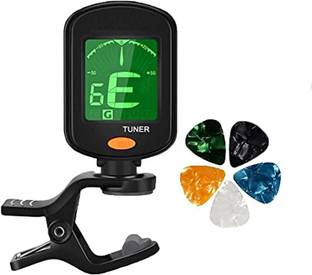 IMAGINEA Guitar Tuner Clip on Chromatic Digital with Guitar Picks for Acoustic Guitar Automatic Digital Tuner