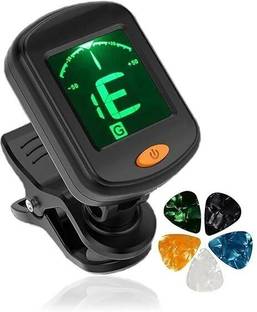 Urban Infotech 360 degree Rotational Clip-on Digital Tuner Bass Violin Ukulele with 5 Pcs Picks Manual Digital Tuner