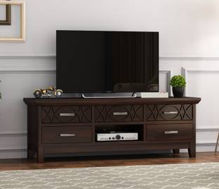 Allie Wood Rosewood (Sheesham) Engineered Wood TV Entertainment Unit
