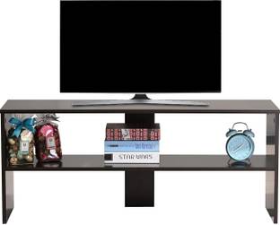 FORKTAIL Engineered Wood TV Entertainment Unit and TV Stand with Storage (Dark Wenge, Engineered Wood TV Entertainment Unit