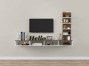 plantzy Wooden TV Entertainment Unit/Wall Set Top Box Shelf Stand/TV Cabinet for Home/ Engineered Wood TV Entertainment Unit