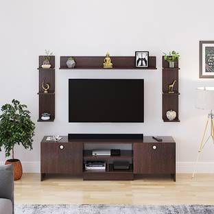 FURNEASER Samnor Tv Cabinet with Display Shelves, Tv Rack, Table, Stand, Console, Engineered Wood TV Entertainment Unit