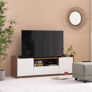Floresta Wud Modern Engineered Wood TV Entertainment Unit with Drawer & Cabinet Storage Engineered Wood TV Entertainment Unit
