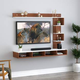 ANIKAA Casey Engineered Wood Wall Mount TV Unit Engineered Wood TV Entertainment Unit