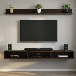 DIY HOME SUPER 52 inch/TV Stand/TV Cabinet Engineered Wood TV Entertainment Unit
