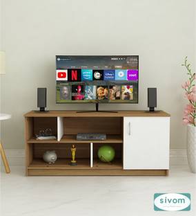 SIVOM Fortune Multipurpose TV Unit fits upto 43 inch with Storage Engineered Wood TV Entertainment Unit