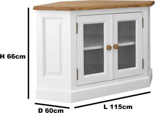 APRODZ TV Unit Solid Wood TV Entertainment Unit