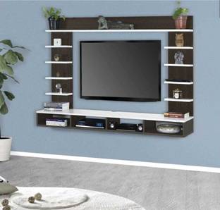 Aariwoody Futuristic Carving Engineered Wood TV Entertainment Unit