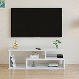 FURNEASER Desis TV Table, LED Cabinet, Stand, Engineered Wood TV Entertainment Unit