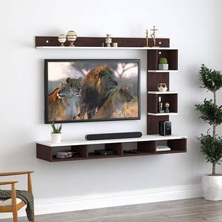 PEDPIX TV Unit Stand & Cabinet, 43-55 Inch, Living Room Entertainment Engineered Wood TV Entertainment Unit