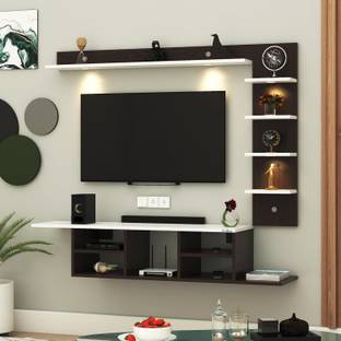 ANIKAA LED Light TV Unit Engineered Wood TV Entertainment Unit