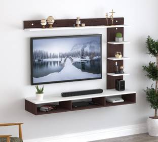 SNQ Engineered Wood Wall Mount TV Unit/TV Stand for 55" TV Engineered Wood TV Entertainment Unit