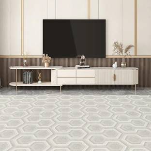 NG Decor Oval Retractable Sintered Stone TV Stand Media Console with 4 Drawers Engineered Wood TV Entertainment Unit