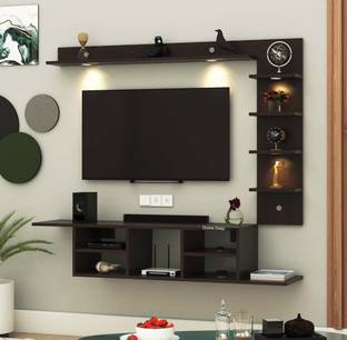 DIVINEDEEP TV ENTERTAINMENT UNIT Engineered Wood TV Entertainment Unit
