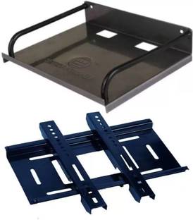 COMPAQPLUS LED/LCD Wall Mount for Upto 32 inch TV Wall Bracket with Set Top Box Stand Combo Fixed TV M...