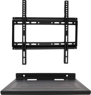 LABTRONIXED INC. Combo of 32-55 Inch LCD LED TV Wall Mount Stand and Heavy Duty Set Top Box Self Fixed TV Mount