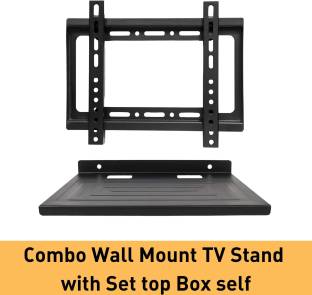 LABTRONIXED INC. Combo of 17-32 Inch LCD LED TV Wall Mount Stand and Heavy Duty Set Top Box Self Fixed TV Mount