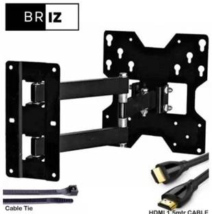 BRIZ moving Wall Mount upto 32 inch LED TV Movable Dual Arm Bracket Swivel Mount Full Motion TV Mount