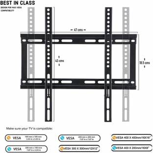 parth 32/40/42/43/49/50/55 Inches Ultra Slim LCD LED TVs Wall Mount Stand For MI, Realme, Oneplus, Son...