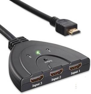 Vooy  TV-out Cable HDMI Switch, 3 Port 4K HDMI Switch 3 in 1 Out with High Speed Switch Splitter Pigtail Cable Supports Full HD 4K 1080P 3D Media Streaming Device