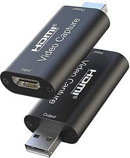 Tobo Video Capture Card USB to HDMI USB2.0 for Game/1080P OBS Studio Video Live Streaming Record via DSLR Camcorder Action Cam (Black) Media Streaming Device