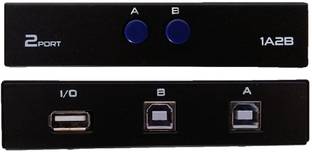TERABYTE  TV-out Cable Sharing USB Switch 2 Ports USB 2.0 Switch Box for 2 PC Share 1 USB Printer