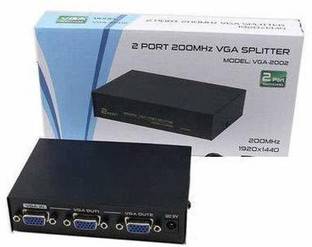 Mak World  TV-out Cable 2 Port VGA Splitter Sharing Switch Box 150MHz 1 Input 2 Output VGA Splitter