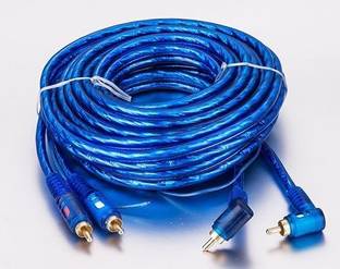 Uniqon  TV-out Cable 5 Mtr. Car Stereo Amplifier 2 RCA Male To Male Plug Audio Video Copper Lid Cable