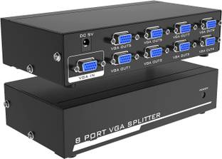 microware  TV-out Cable 8 Port VGA Splitter 1 in 8 Out 250 Mhz Video Distribution Duplicator