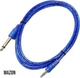 MAZON  TV-out Cable plug male 6.35 mm mono to 3.5 mm stereo aux for computer, microphone ,