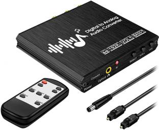 Etzin  TV-out Cable Digital to Analog Audio Converter with Remote 192KHz DAC Converter EPL-491H