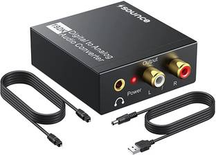 sounce  TV-out Cable 192KHz Digital to Analog Audio Converter SPDIF Optical Coax to Analog L/R RCA