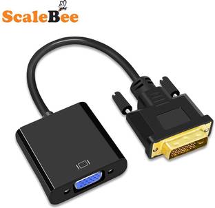 SCALEBEE  TV-out Cable Active DVI-D to VGA Adapter, 24+1 pin to VGA Male to Female Adapter Converter