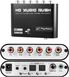 DooBuy 5.1 CH Audio Decoder SPDIF Coaxial toRCA DTS AC3 Digital to5.1AmplifierConverter 100 W AV Power Amplifier