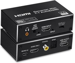 microware 4K HDMI 2.0b Audio Converter with 7.1CH Audio Support and ARC/eARC function Media Streaming Device