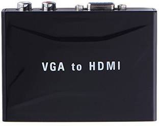 LipiWorld  TV-out Cable HD Video Converter VGA to HDMI HD(With Audio)1080P Box Splitter Switcher Selector For DVD Laptop PC