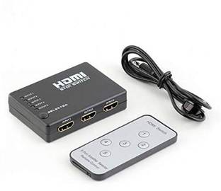 AlexVyan  TV-out Cable 5 Port HDMI Switch HDMI Splitter Box with IR Wireless Remote
