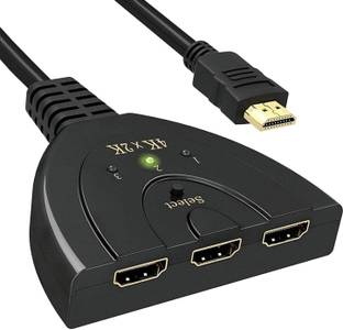Sancy  TV-out Cable HDMI Splitter 3 in 1 Out, 3-Port HDMI Switcher Selector with Pigtail HDMI Cable
