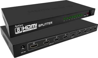 RyzCare  TV-out Cable 1X8 8 Port Full HD HDMI Splitter Hub Repeater Amplifier 1080p 1 in 8 out